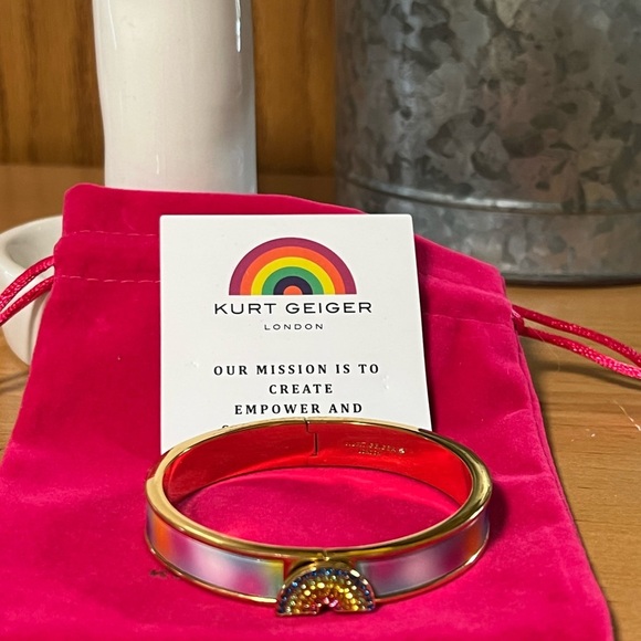 Kurt Geiger Accessories - NWT Kurt Geiger Gold & Rainbow Bangle #KGBR